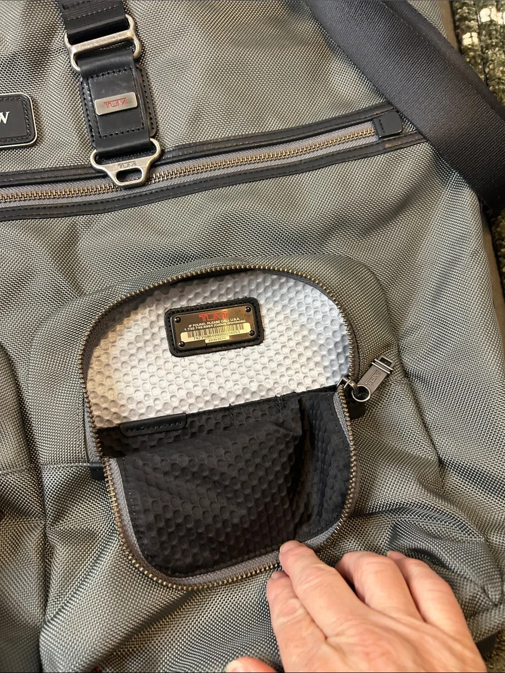 Gray Men’s Travel Duffel Bag with Dual Front Pockets